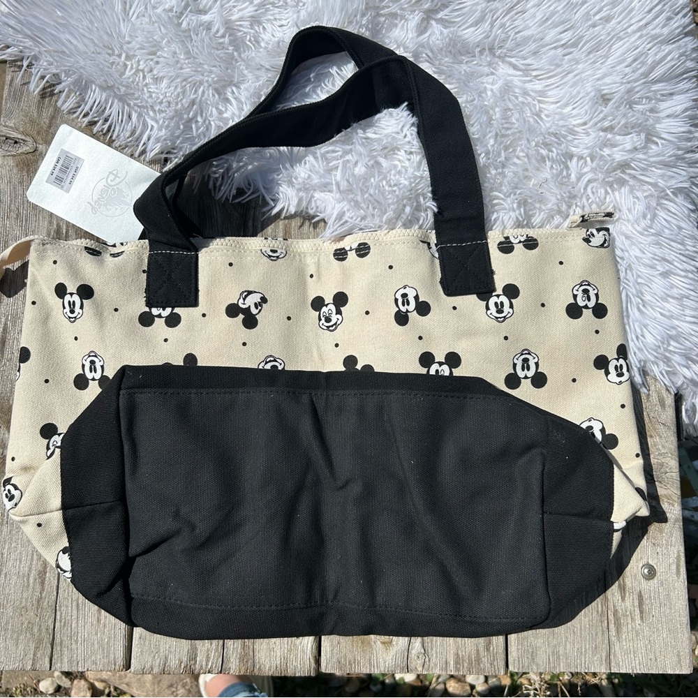 Disney Mickey Mouse Face Expressions Cotton Canvas Tote Bag - New with tags! - Picture 12 of 16